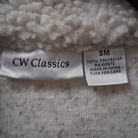 CW Classics Button Up Cardigan Sweater Front Pockets Long Sleeves Cozy Cream-SM - Picture 4 of 5